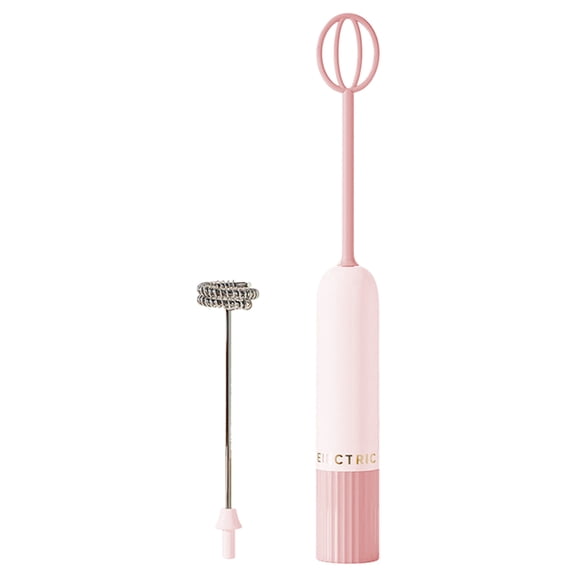 Frother Handheld Whisk with 2 Heads Detachable Drink Mixer for Coffee Tea Egg Beverage Frothing Home Cafe, Whipping Head 1 Mixing Head 1 Mixer Body