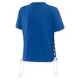 thumbnail image 3 of Women's WEAR by Erin Andrews Royal Toronto Blue Jays Side Lace-Up Cropped T-Shirt, 3 of 4