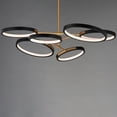 thumbnail image 3 of ET2 E24328-BKGLD 47.25 in. 15W Hoopla 6-Light Single Pendant in Black & Gold, 3 of 5