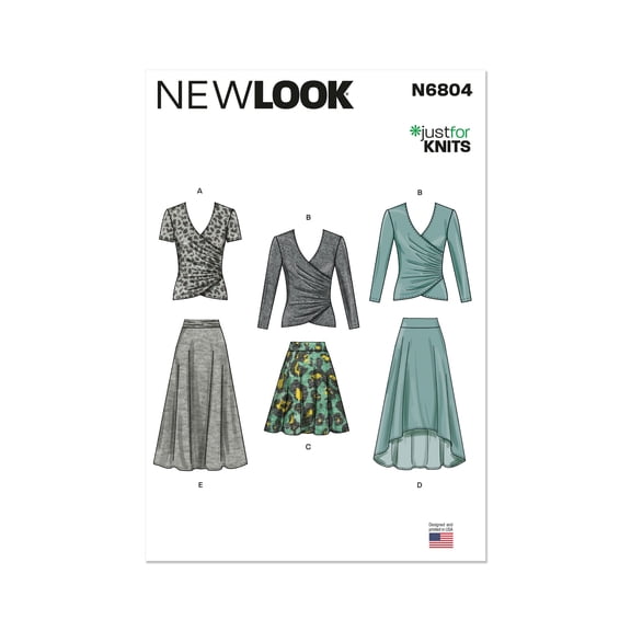 New Look Paper Sewing Pattern 6804 - Tops and Skirts for Women