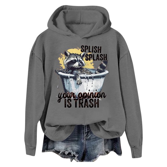 Wyzesi Sweatshirts d'Automne pour Femmes Plus Pull Décontracté Col Rond Imprimé Sweat à Capuche à la Mode pour Usage Quotidien