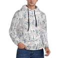 thumbnail image 2 of Sikiie white Moose winter tree Men's Hoodie, Essentials Hoodie, Sweatshirt, Pullover Hooded Sweatshirt for Men-Small, 2 of 7