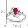 thumbnail image 2 of Primal Gold 14 Karat White Gold 6x4mm Oval Ruby and Diamond Ring, 2 of 4