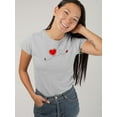 thumbnail image 2 of Red Heart Ladybug T-Shirt Women -Image by Shutterstock, Female Large, 2 of 4