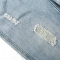 thumbnail image 5 of KIDSCOOL SPACE Girl Boy Jeans,Kid Ripped Casual Elastic Waist Denim Pants,Light Blue,5-6 Years, 5 of 6