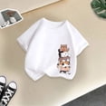 thumbnail image 4 of GDREDA Vêtements pour Filles, T-Shirt d'Été à Manches Courtes et Col Rond Imprimé Mignon, Blanc, 2-4 Ans, 4 of 4