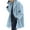 Sky Blue, variant on Women's Plus Size Hooded Wool-Like Coat Mid-Length Button Down Long Coat Warm Fall Winter Outerwear Gray，3XL