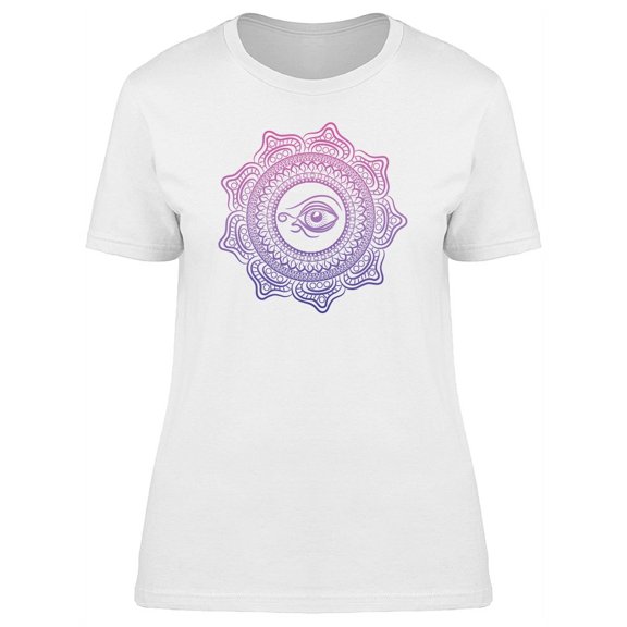 Third Eye On A Colorful Mandala T-Shirt Women -Image by Shutterstock, Female Medium