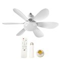 thumbnail image 2 of Ceiling Fan with Light and Remote Control, LED Dimmable Ceiling Fan with 40W E27 Built-in Light, 6 Blades, 3 Speeds, Quiet, for Living Room, Bedroom, 2 of 5