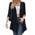 thumbnail image 5 of Hanerdun Women Open Front Cardigan Female Sweater Jackets Knitwear Navy Blue S, 5 of 5