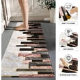 thumbnail image 4 of Marble Kitchen Rugs Sets of 2, Pink Black Non Slip Washable Kitchen Mats Cushioned Anti Fatigue, Comfort Floor Standing Mats for Kitchen Home Sink Office Laundry, 18'''' x 30''''+18'''' x 48'''', 4 of 6