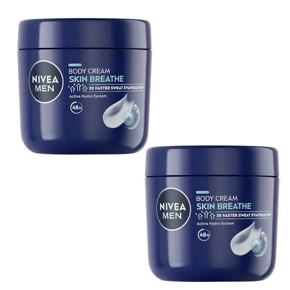 2 Pack - Nivea - Men Skin Breath Body Cream - 400ml