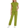 thumbnail image 2 of 2pcs/women's surgical gown set modern version top and drawstring waist pants scrub uniform set, 2 of 10