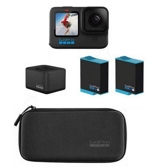 GoPro HERO10 Black - Premium Bundle - GoPro HERO 10 Black + 2 extra Battery + Gopro Compact Case - OPEN BOX