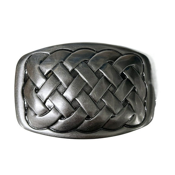 Vintage Silver Plated Cross Knot Solid Brass Belt Buckle