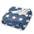 thumbnail image 3 of ZNDUO Patriotic Usa Flag Stars Blue White Pattern Throw Blanket, Lightweight Cozy Soft Throw Blanket for Couch, 60"x50" Throw Blankets for Bed, 3 of 8