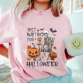 thumbnail image 3 of Just Waiting for Halloween Skeleton T-Shirt, Funny Spooky Pumpkin Coffee Tee, Gothic Skeleton Shirt, Fall Festival Outfit, Halloween Gift, 3 of 7
