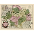 thumbnail image 3 of De L''isle 14x12 Black Modern Framed Museum Art Print Titled - Asia China Russia - De Lisle 1706, 3 of 5