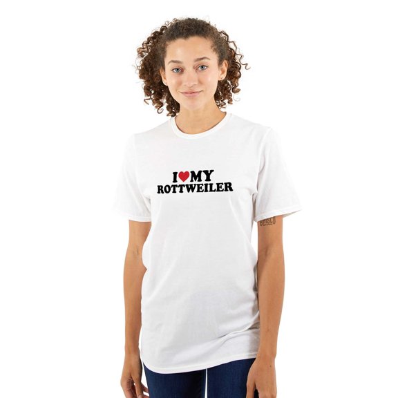 Love Rottweiler Cute Heart Dog Owner Women's Plus Size Graphic Tee Brisco Brands 3X