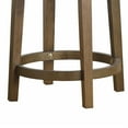 thumbnail image 4 of Bara 25 Inch Swivel Counter Stool- Black Round Faux Leather- Brown- Set of 2, 4 of 6