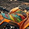 thumbnail image 3 of Uorisanigo ATV Seat Cover Mushroom FrogMotorcycle Passenger Seat Cushion Cover Four-Wheeler Breathable Waterproof Elastic Polyester Fabric, Universal Fit Most ATV, 3 of 7