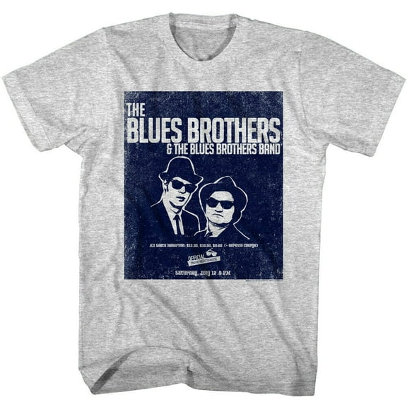 The Blues Brothers Poster Gray Heather Adult T-Shirt Xl