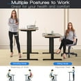 thumbnail image 6 of Giantex Crank Height Adjustable Standing Desk Frame, Manual Hand Crank Workstation Base, Ergonomic Sit to Stand Base w/ Foldable Crank Handle, Hook, Cable Management Rack, Black, 6 of 8