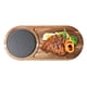 thumbnail image 1 of Tabla Para Servir Carne, Bandeja Para Servir De Madera Multiusos, Plato Para Servir Ovalado Fácil De Limpiar Con Piedra De Pizarra Para El Hogar, Cocina, Restaurante Moyic HA014336-00, 1 of 6