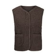 thumbnail image 6 of Aboser Teddy Fleece Vest for Women Thermal Fuzzy Cardigan Jacket Trendy Zip Up Vests Loose Fit Sleeveless Outerwear Comfy Soft V Neck Jackets with Pockets, 6 of 8