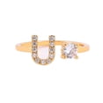 thumbnail image 1 of Crystal A-Z Letters Cubic Zirconia Knuckle Rings Finger Party Adjustable, 1 of 9