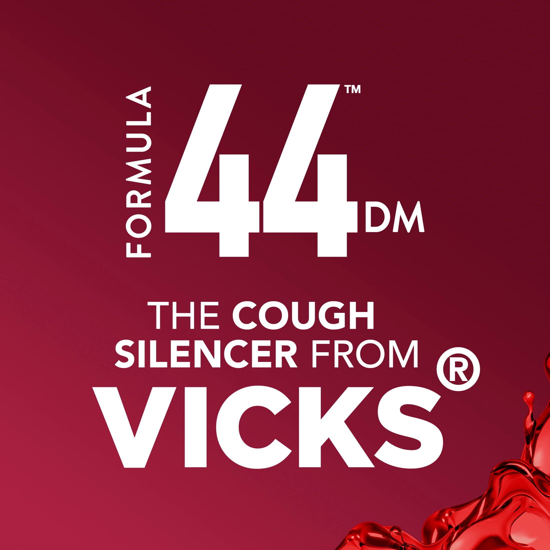 Vicks Formula 44 DM Cough Liquid, Cough Medicine for Adults, Berry, 12 fl oz