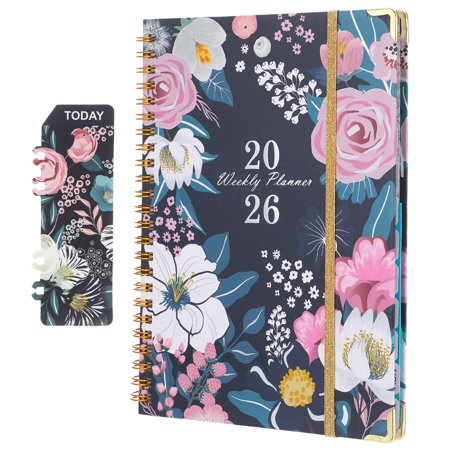 sixwipe 2026 Academic Planner, Weekly ＆ Monthly Calendar Planner 2026, Jan. 2026 – Dec. 2026 Daily Agenda Book with Tabs, Teacher Student Planning Book with Tabs, Ideal for Office School Supplies