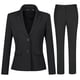 thumbnail image 2 of Traje formal femenino de color sólido Traje de solapa con muesca de dos botones (blazer y pantalones), 2 of 4