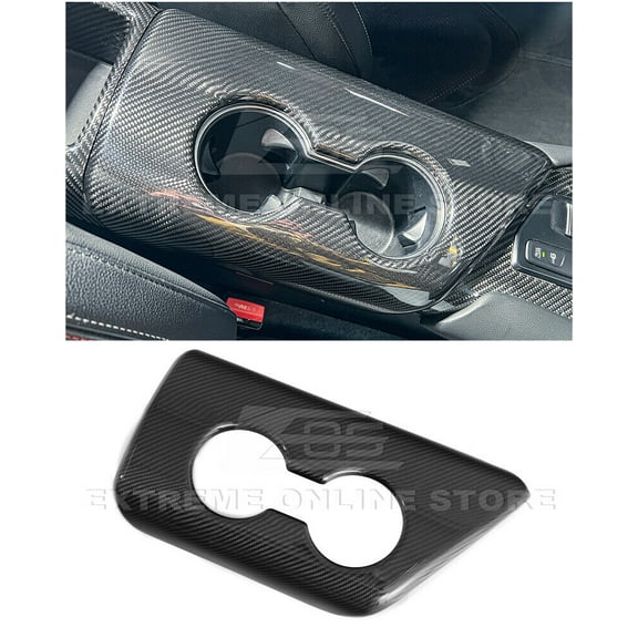 Replacement For 2020-Present Toyota A90 A91 Supra | JDM Factory Style CARBON FIBER Center Console Control Armrest Panel Cup-Holder Trim Cover