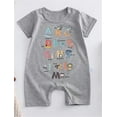 thumbnail image 2 of Icvfdpl Baby Boy Girl Outfit Cartoon Romper Short Sleeve Cute Animals Jumpsuit Clothes Comfortable 0-3 Months, 2 of 3