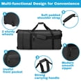 thumbnail image 4 of Bolsa de viaje con ruedas Finnhomy de 100 litros con 2 ruedas, 83 x 34 x 36 cm, color negro, 4 of 8
