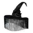 thumbnail image 4 of ZLKMQM Halloween Witch Hats with Tassel Veils Black Large Ruched Witch Hat Women Costume Accessory for Halloween Cosplay Party, 4 of 8
