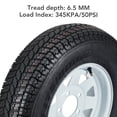 thumbnail image 3 of Litake ST175/80D13 Trailer Tire with 13" Rims, 175 80D13, 5 Lug on 4.5", 6PR, Load Range C, 3 of 5
