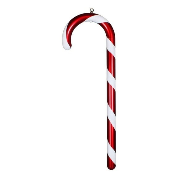 Pemberly Row 24" Plastic Candy Cane Christmas Ornament in Red and White