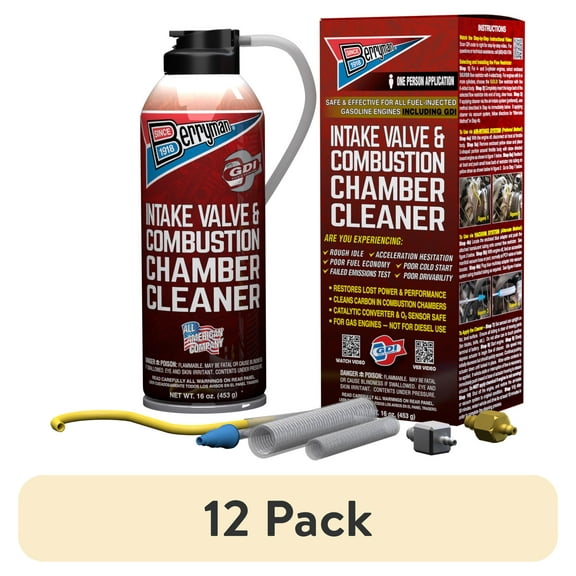 (12 pack) Berryman 2611 Intake Valve & Combustion Chamber Cleaner Kit, Designed for a 1 Person Application