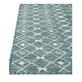 thumbnail image 6 of Unique Loom Outdoor Trellis Collection Area Rug - Tribal Trellis (3' 1" x 5' 3" Rectangle Teal/Ivory), 6 of 7