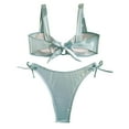 thumbnail image 6 of COMVALUE Women's Bikini Set Sexy High Cut Cheeky Bathing Suit Two Piece Tie Sides (Blue, S), 6 of 9