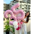 thumbnail image 2 of Pearlescent Pink 7 Balloon, Number Balloons 40 Inch, 7th Birthday Decorations for Girls Kids, Party Decoration for Women, Number 7 Balloon, 2 of 18