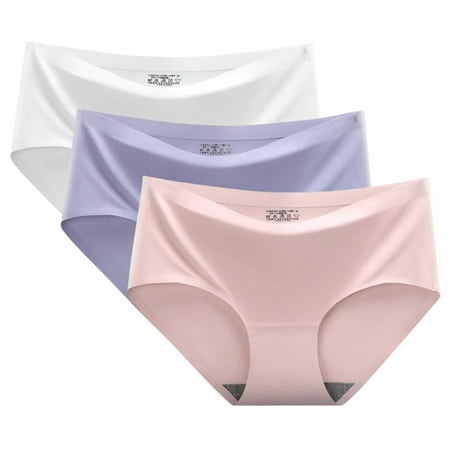 Prolriy Underwear Women Pack Sexy Lace Underwear for Women Silk with Silky Tactile 3 Pack Womens Underwear Panties for Women Pink M