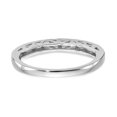 thumbnail image 5 of Solid 14k White Gold Diamond Wedding Band Ring Size 7 (.135 cttw.), 5 of 8