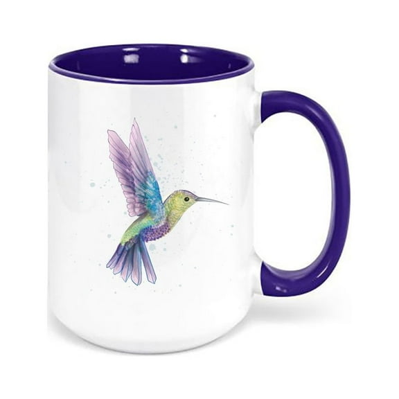 Hummingbird Mug, Watercolor Hummingbird, Hummingbird Lover, Gift For Her, Birthday Gift, Bird Lover, Hummingbird Coffee Cup, Bird Mug, BLUE