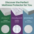 thumbnail image 4 of Saferest Bamboo Viscose Sleepure Quilted Mattress Protector, Full - White, 4 of 5
