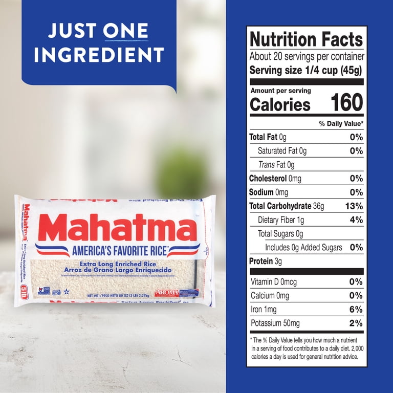 Mahatma Gluten-Free Enriched Extra Long Grain White Rice, 2 lb Bag