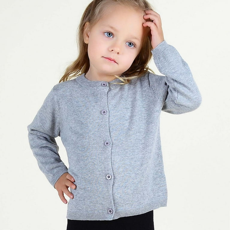 Bidobibo Baby Boys Girls Cardigan Sweaters Button Down Basic Crew