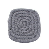 Pot Holder Trivet,Pot Holders for Kitchen,11x11cm Trivets for Hot Dishes Round Cotton Thread Woven Braided Hot Pads Trivets,for Hot Pots Kitchen Table Protector Hot Mats for Cooking/Baking(Grey2)